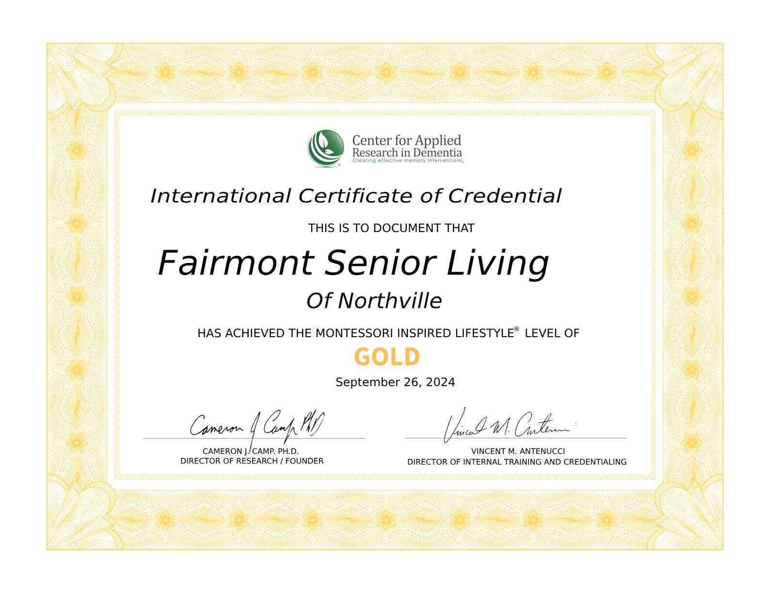 Gold Level Cert