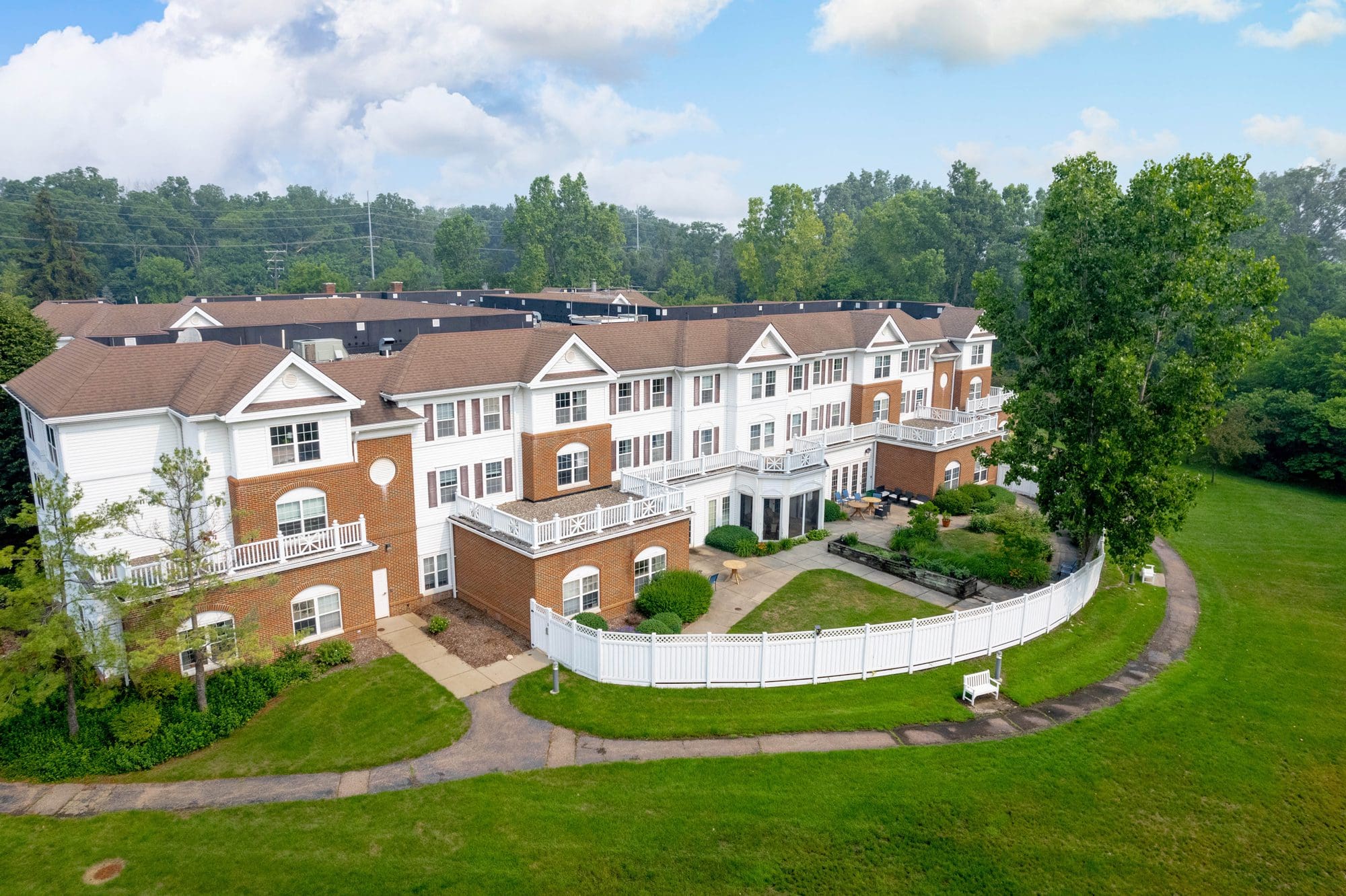 Fairmont Senior Living in Northville Aerial shot